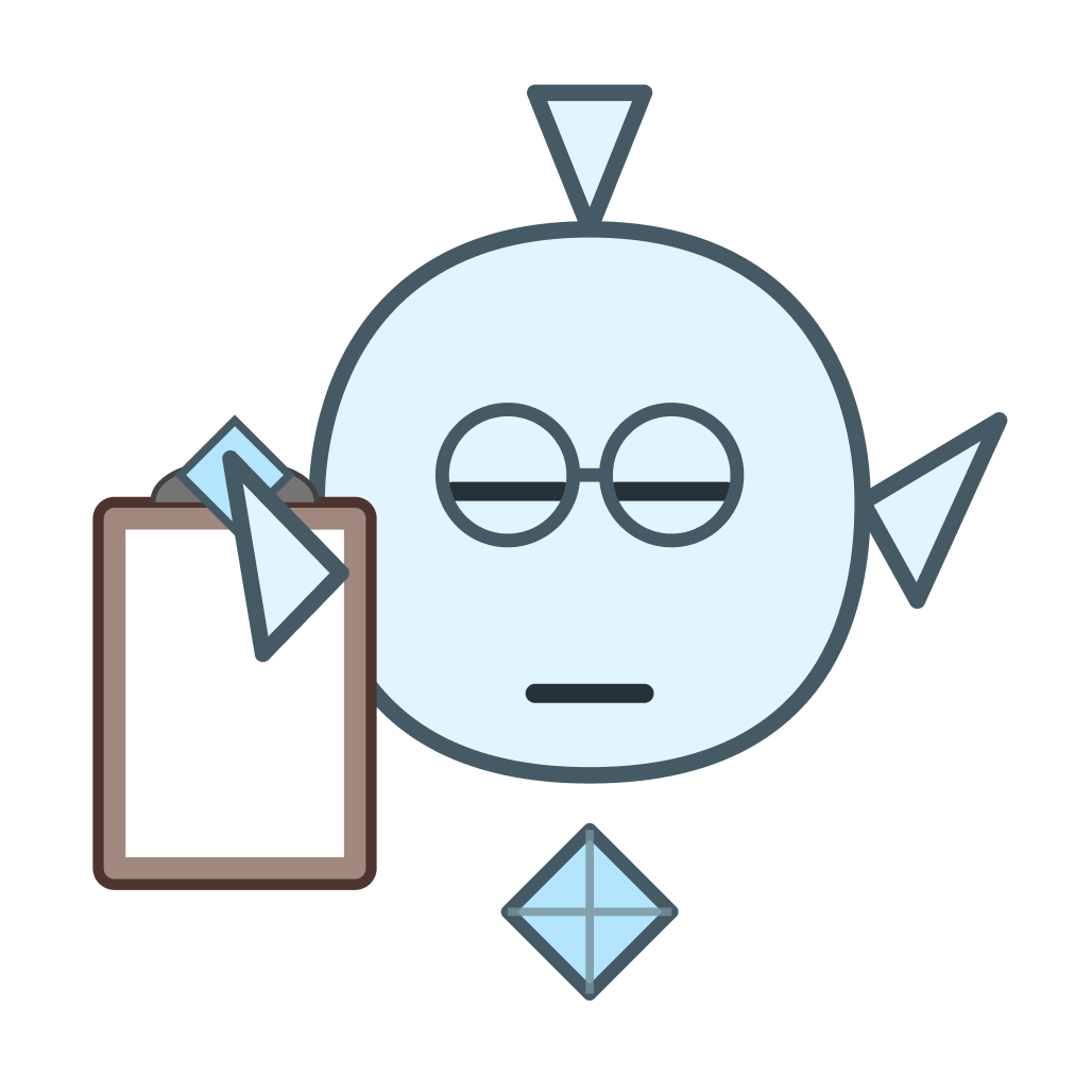 お知らせを持つコレクトちゃん