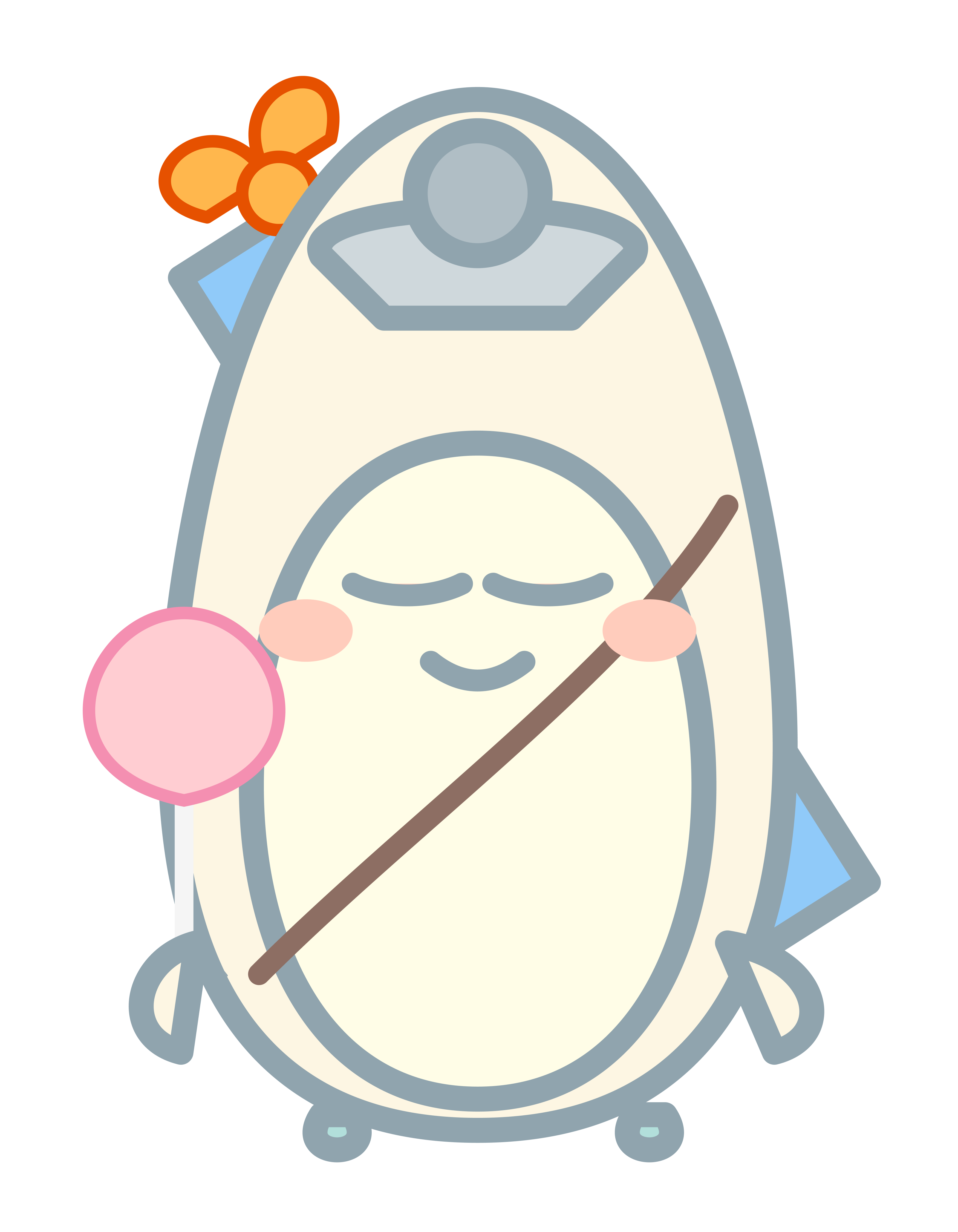 わたあめを持つフォリオ先生