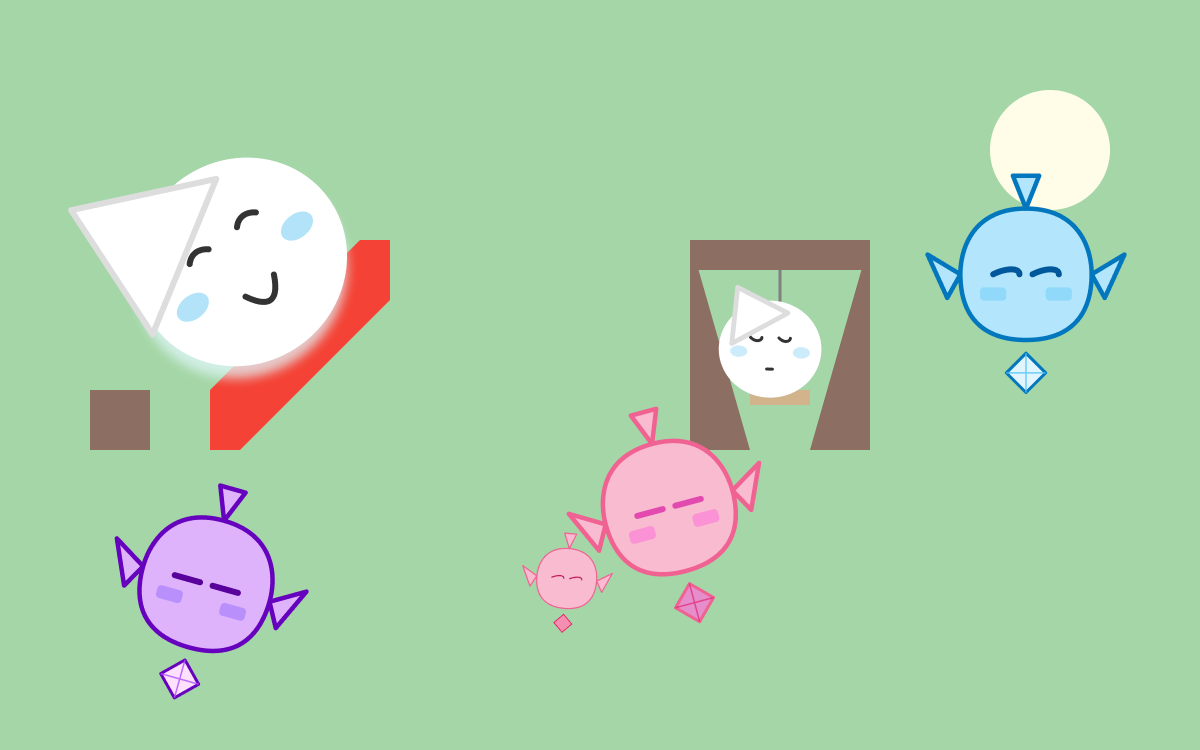 広い公園や広場のイラスト